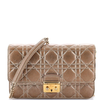 Christian Dior Miss Dior Promenade Pouch Cannage Quilt Lambskin Large