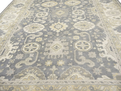 9X18 ft Handmade Oushak Chobi Oriental Rug Muted