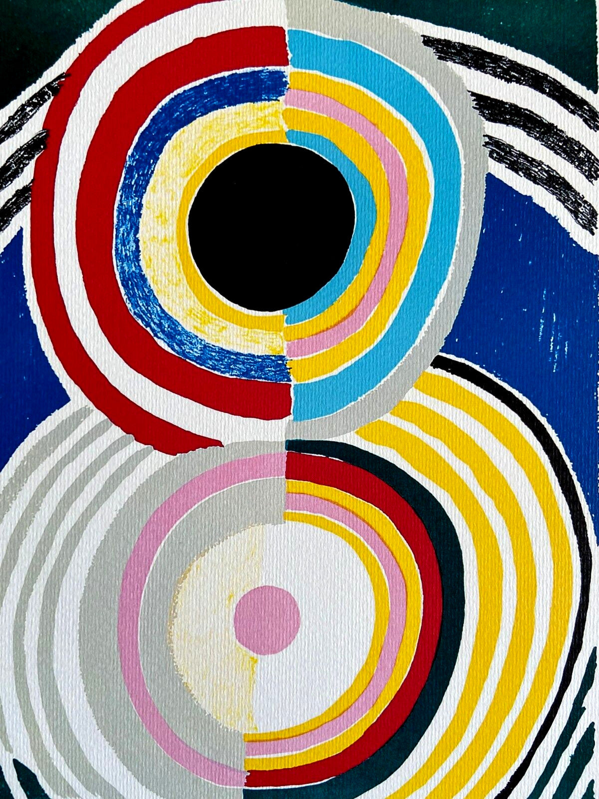 Sonia Delaunay Lithograph Coa Signed Op Numbered In Pencil 180 Ex