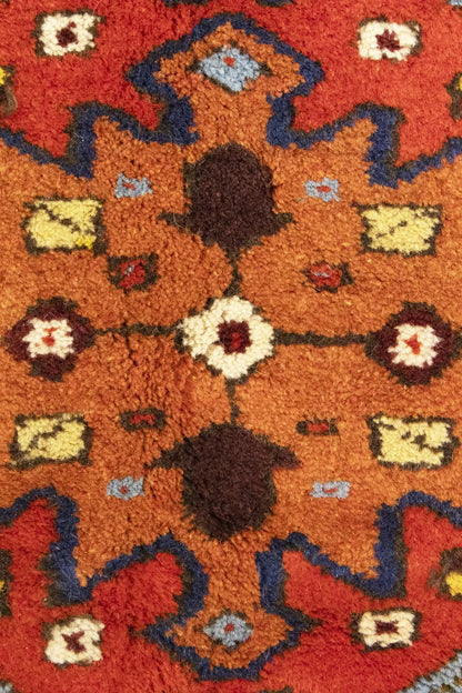 Rare Vintage Oriental Rug Geometric Design Boho