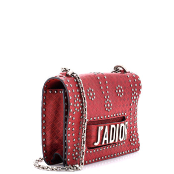 Christian Dior J'Adior Flap Bag Studded Embossed Leather Medium