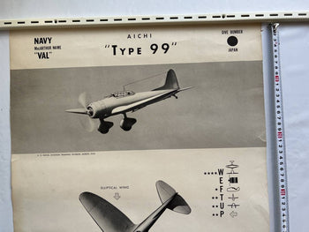 Wwii Us Navy Id Poster 1943 Aichi Type 99 