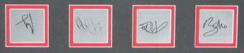 U2 Rock Band Multi Laser Signed With 11X14 Photo Framed 166660