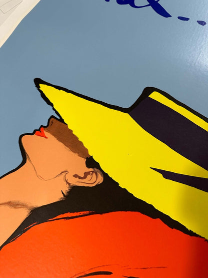 Relax Rene Gruau Compagnie Reunis French Boat Vintage Travel Poster On Linenback