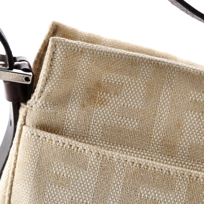 Fendi Vintage Pocket Shoulder Bag Zucca Canvas Small