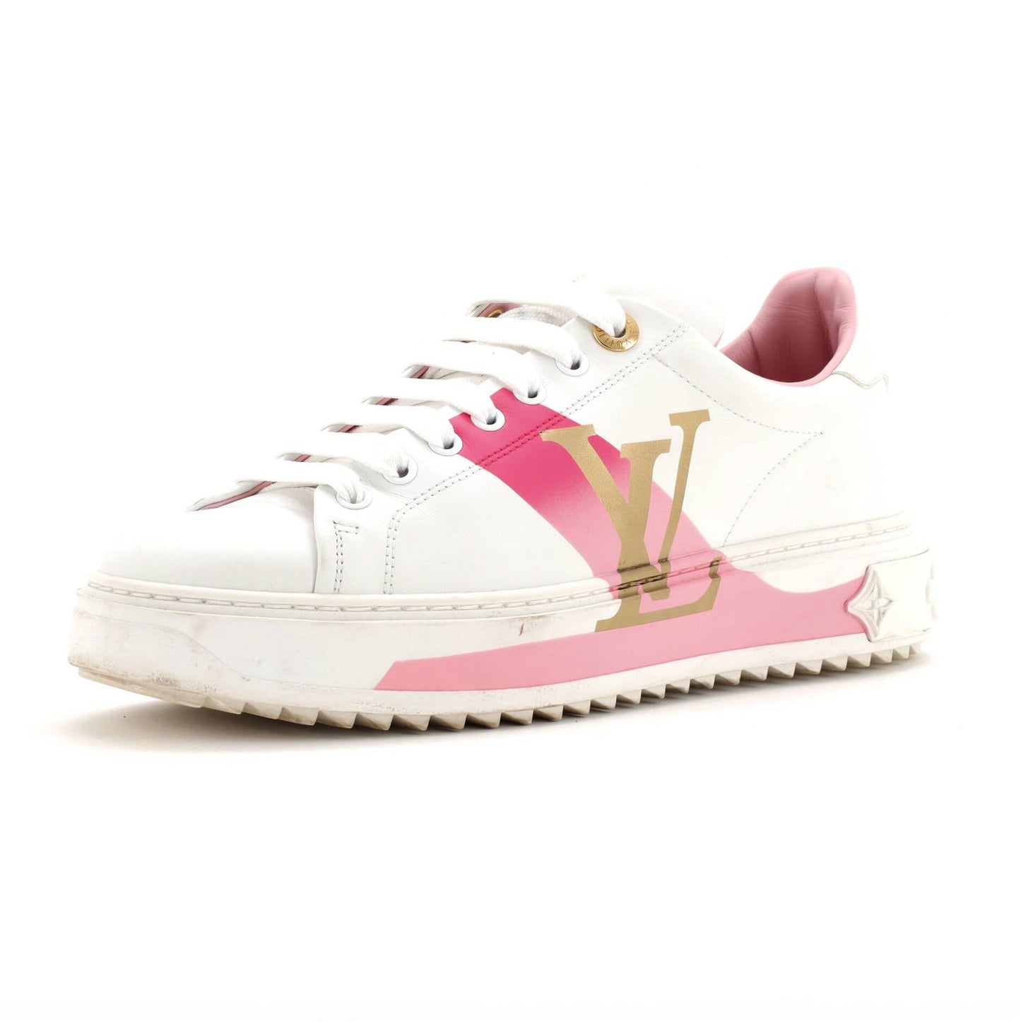 Louis Vuitton Women'S Time Out Sneakers Wild At Heart Monogram Print Leather