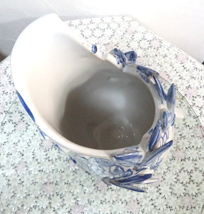 Handmade BJORN WIINBLAD Flower Vase "Girl from Arles" Blue House Ceramic