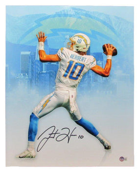 Justin Herbert Autographed 16X20 Photo Los