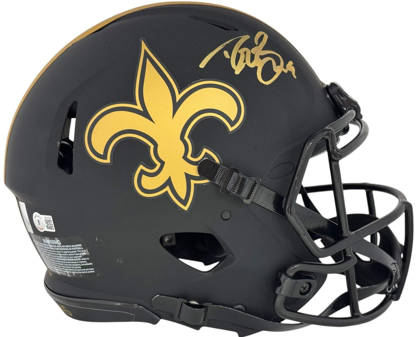 Drew Brees Autographed Saints Eclipse Authentic Helmet (Beckett)
