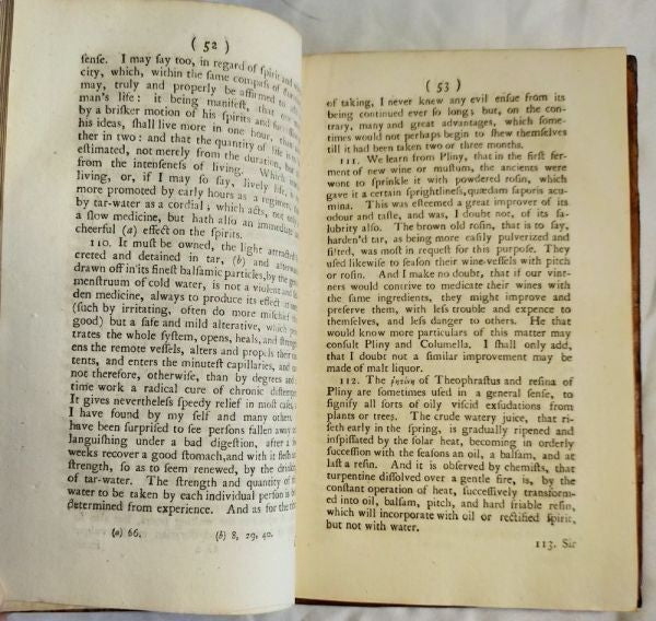 1744 Berkeley Tar-Water London First Edition (No Siris) Full Calf