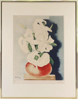 Mois Kisling White Lilies 1952 Limited Lithograph Signed By Jean Kisling Ed