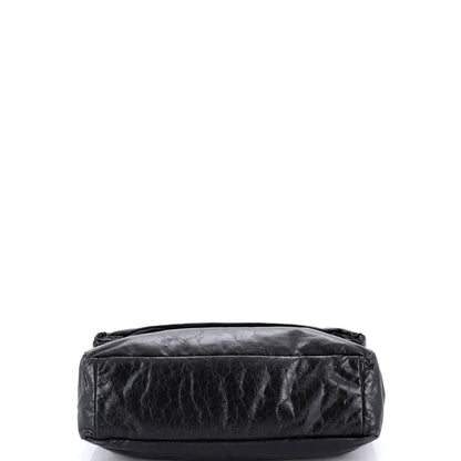 Balenciaga Monaco Chain Flap Shoulder Bag Leather Large