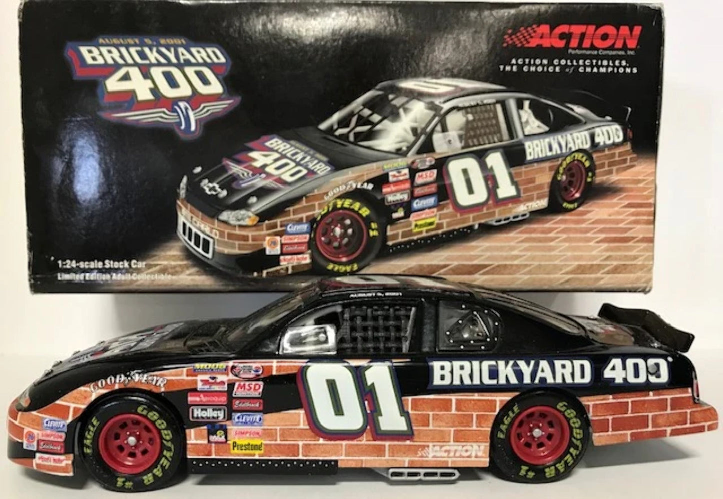 Car Brickyard 400 Event Car Unsigned 2001 1: 24 Scale Die-Cast