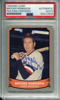 Brooks Robinson Autographed 1989 Pacific Card (Psa)