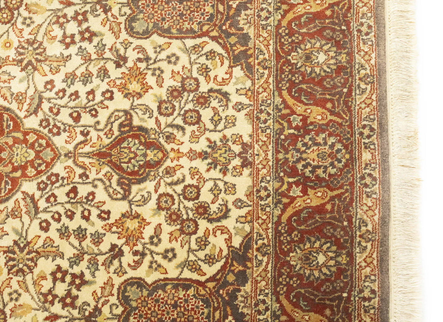 Decor 4X6 ft Handmade Agra Jaipur Rug Thick Pile Wool Oriental Carpet Floral