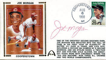 Joe Morgan Autographed August 6Th, 1990 First Day