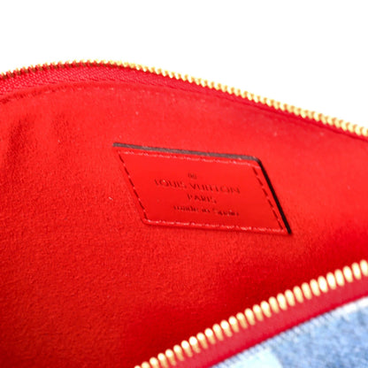 Louis Vuitton City Pouch Damier And Monogram Patchwork Denim