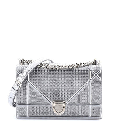 Christian Dior Diorama Flap Bag Cannage Embossed Calfskin Medium