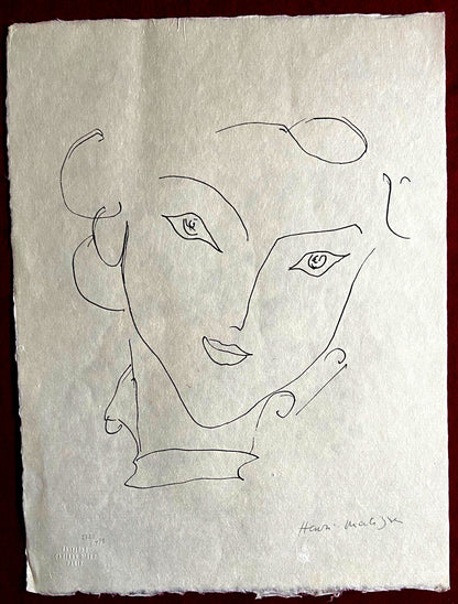 Pencil Henri Matisse Lithograph Hand Made C.O.A. Signed By Hand Numbered In