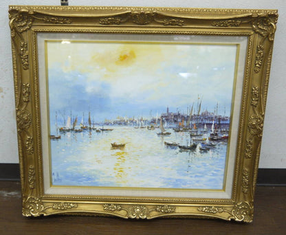 Yves Chaix Reflet De La Mer Original Oil Painting 8F Seascape Impressionist