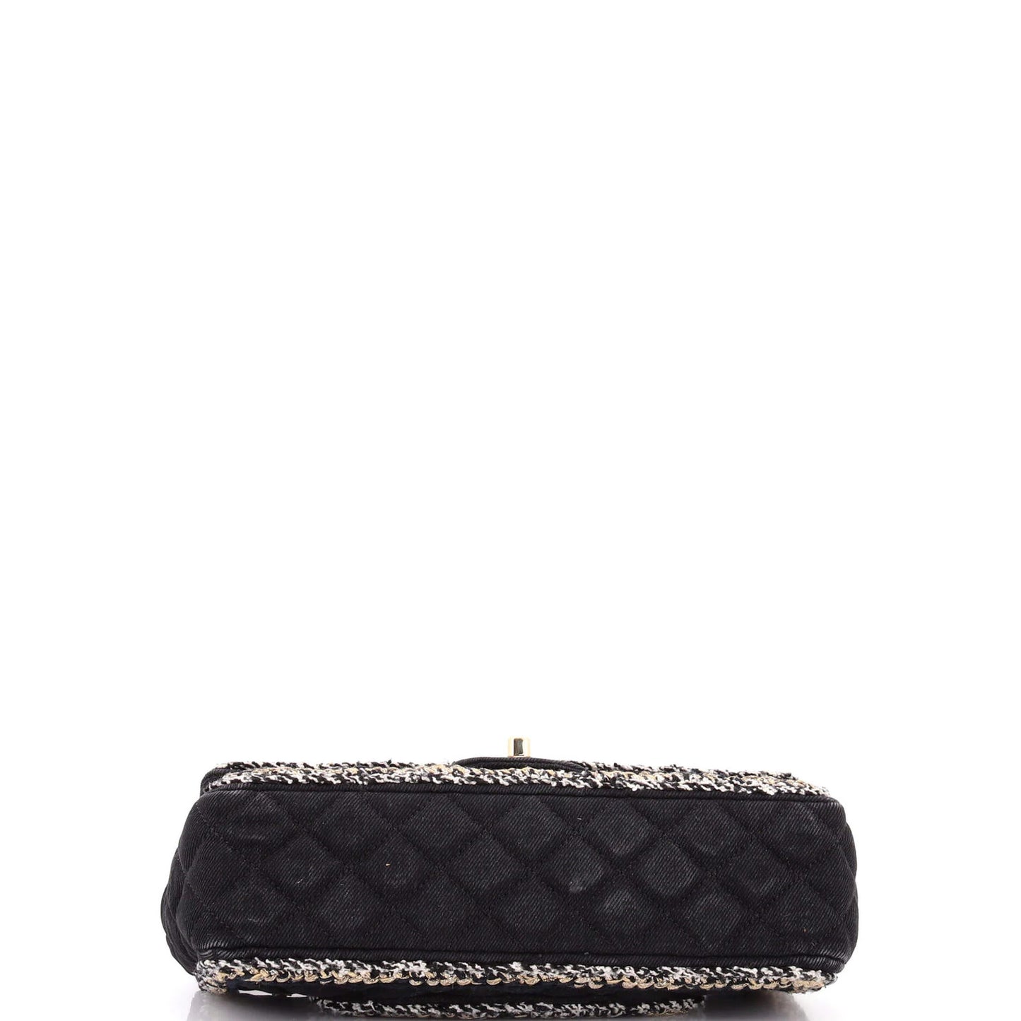 Chanel Classic Single Flap Bag Braided Quilted Denim Medium