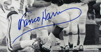 Franco Harris Autographed 16X20 B/W Photo Penn