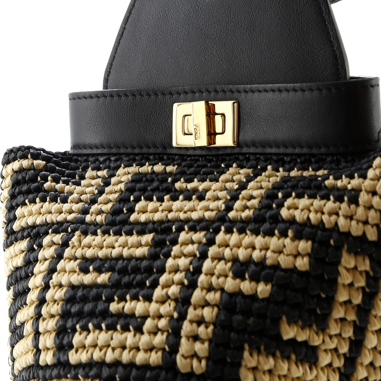 Fendi Guitar Bag Zucca Raffia Mini