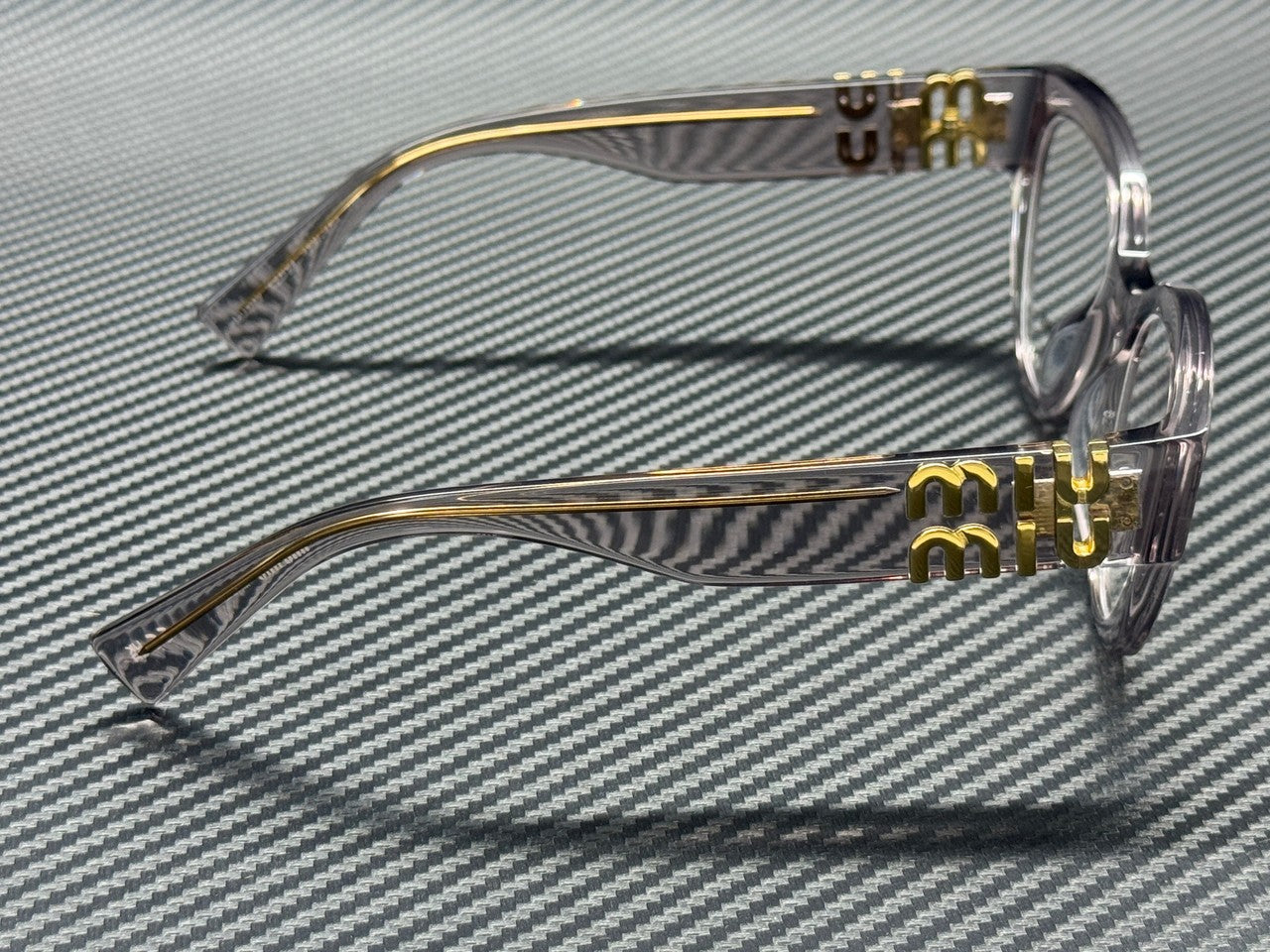 MIU MU 01VV 12W1O1 Transparent Mauve Women's 52 mm Eyeglasses