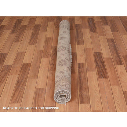 5'X7'5" Earth Tones Vintage Farsian Sheeraz Wool Handknotted Oriental Rug