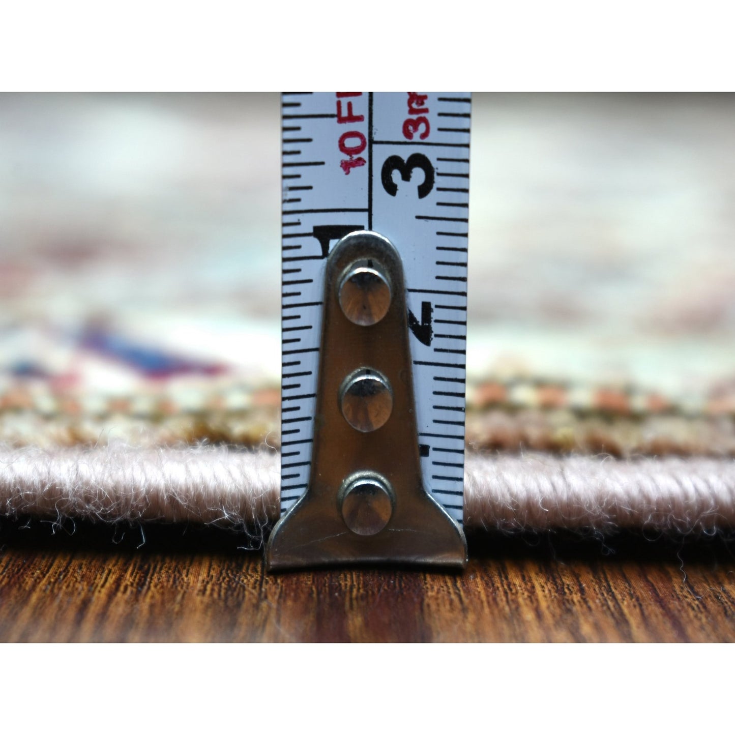 2'8"X8'6" Brown Afghan Super Kazak Hand Knotted Ghazni Wool Runner Rug