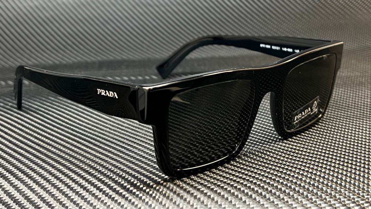 PRADA PR 19WS 1AB5S0 Black Grey Men's 52 mm Sunglasses