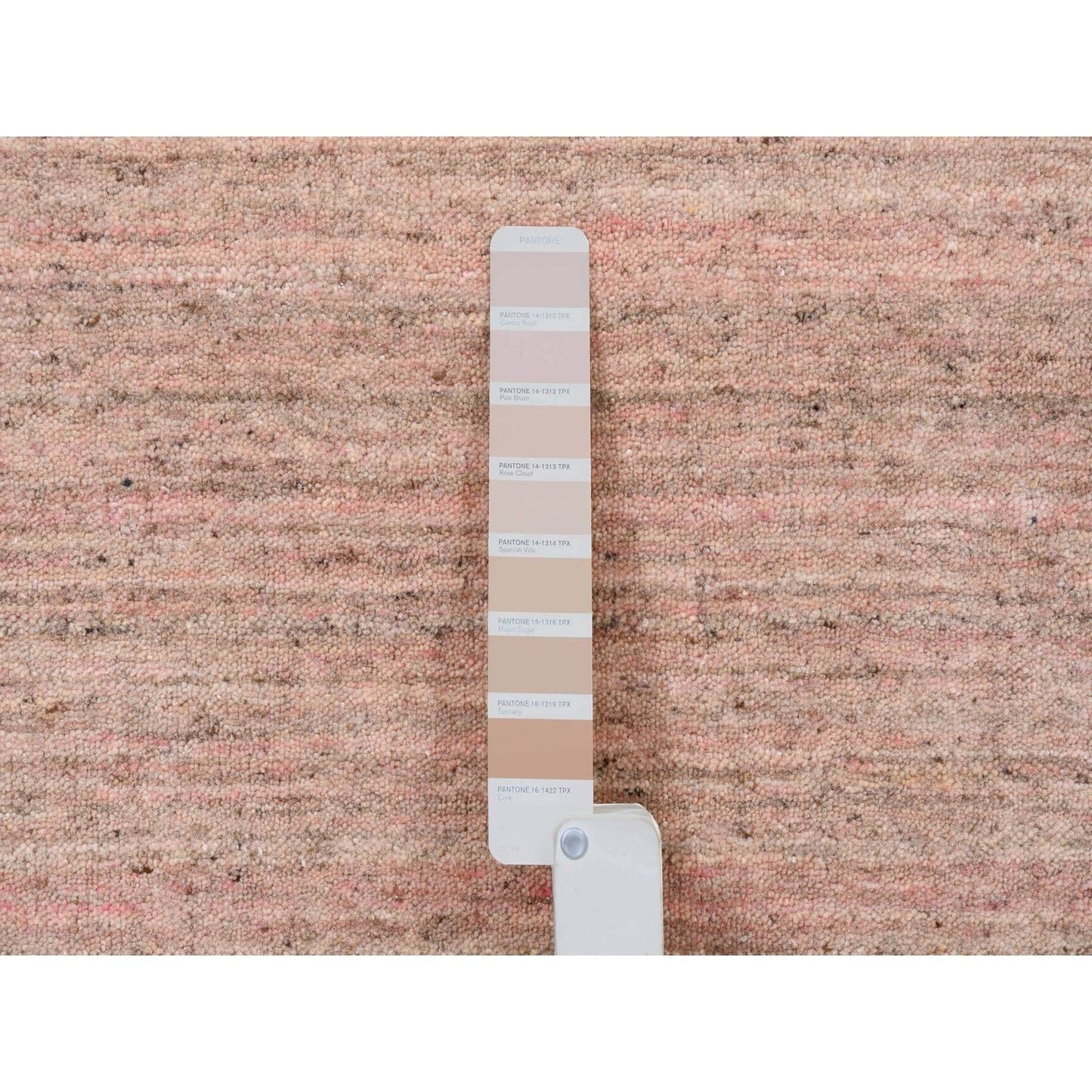 9'3"X12' Modern Design Hand Loomed Soft Wool Coral Pink Oriental Rug