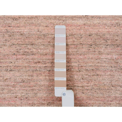9'3"X12' Modern Design Hand Loomed Soft Wool Coral Pink Oriental Rug