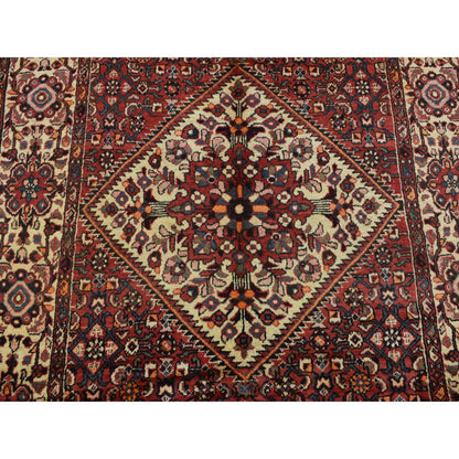 5'3"X11' Red New Zoroastrian Baktiarjoon Wool Hand Knotted Runner Rug