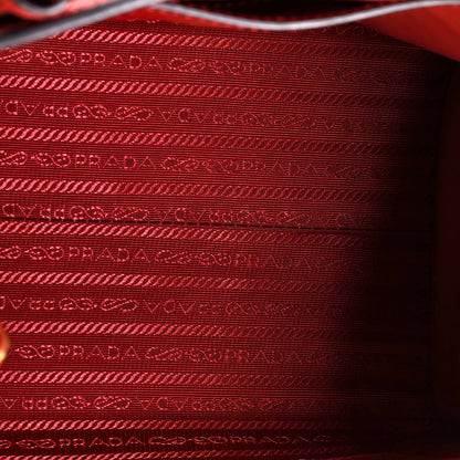 Prada Monochrome Tote Saffiano With City Calf Small