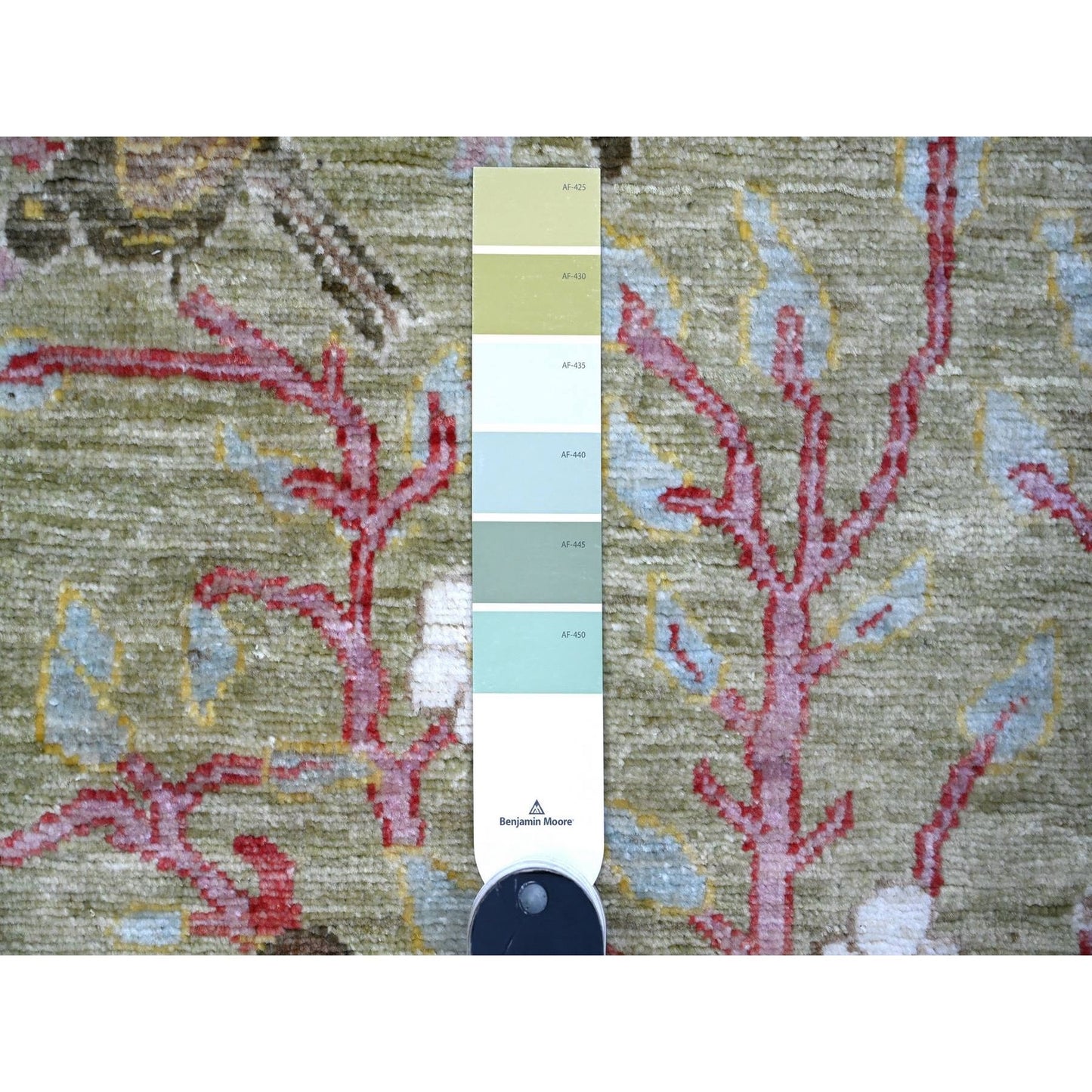 2'9"X6' Laurel Green Wool Hand Knotted Peshawar Runner Oriental Rug