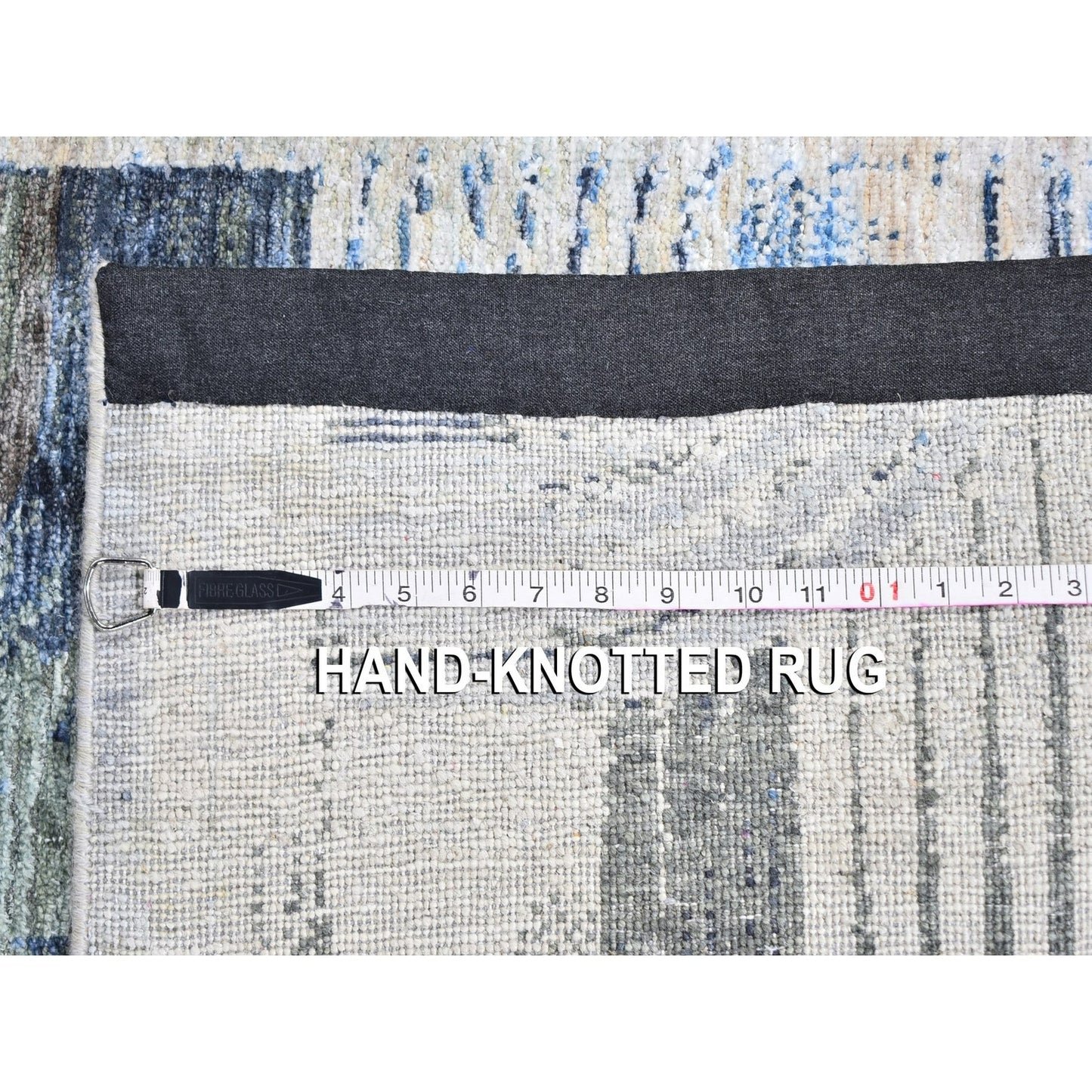 2'7"X12' The Intertwined Passage Silk -Text Wool Hand Knotted Runner Rug