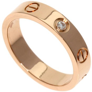 Cartier Mini Love Ring 1P Diamond #49 Ring K18