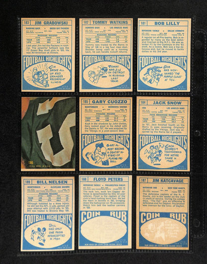 1968 Topps Football Card Complete Set (1-219)