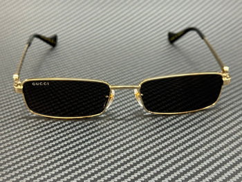 Gucci Gg1600S 001 Gold Grey Unisex Large 56 Mm Sunglasses