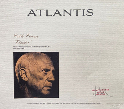 Pablo Picasso. Signed Lithograph Coa Numbered By Hand In Pencil