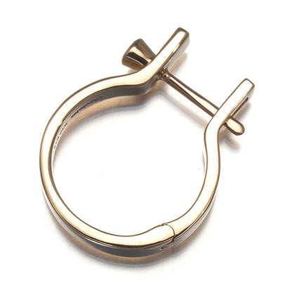 Hirotaka Earring Industria Diamond 0.03Ct Hoop