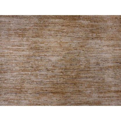 7'10"X9'5" Tawny Brown Plain Solid Pattern Ghazni Wool Hand Knotted Rug