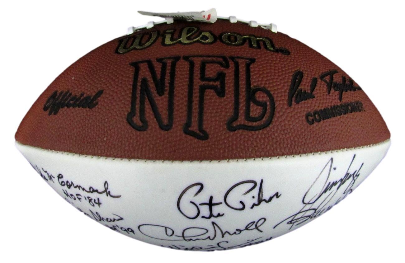 Nfl Hall Of Famers Multi-Autographed (19) Wilson Nfl Football 176393
