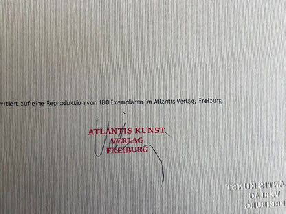 Auguste Herbin Lithograph Coa Signature And Stamp