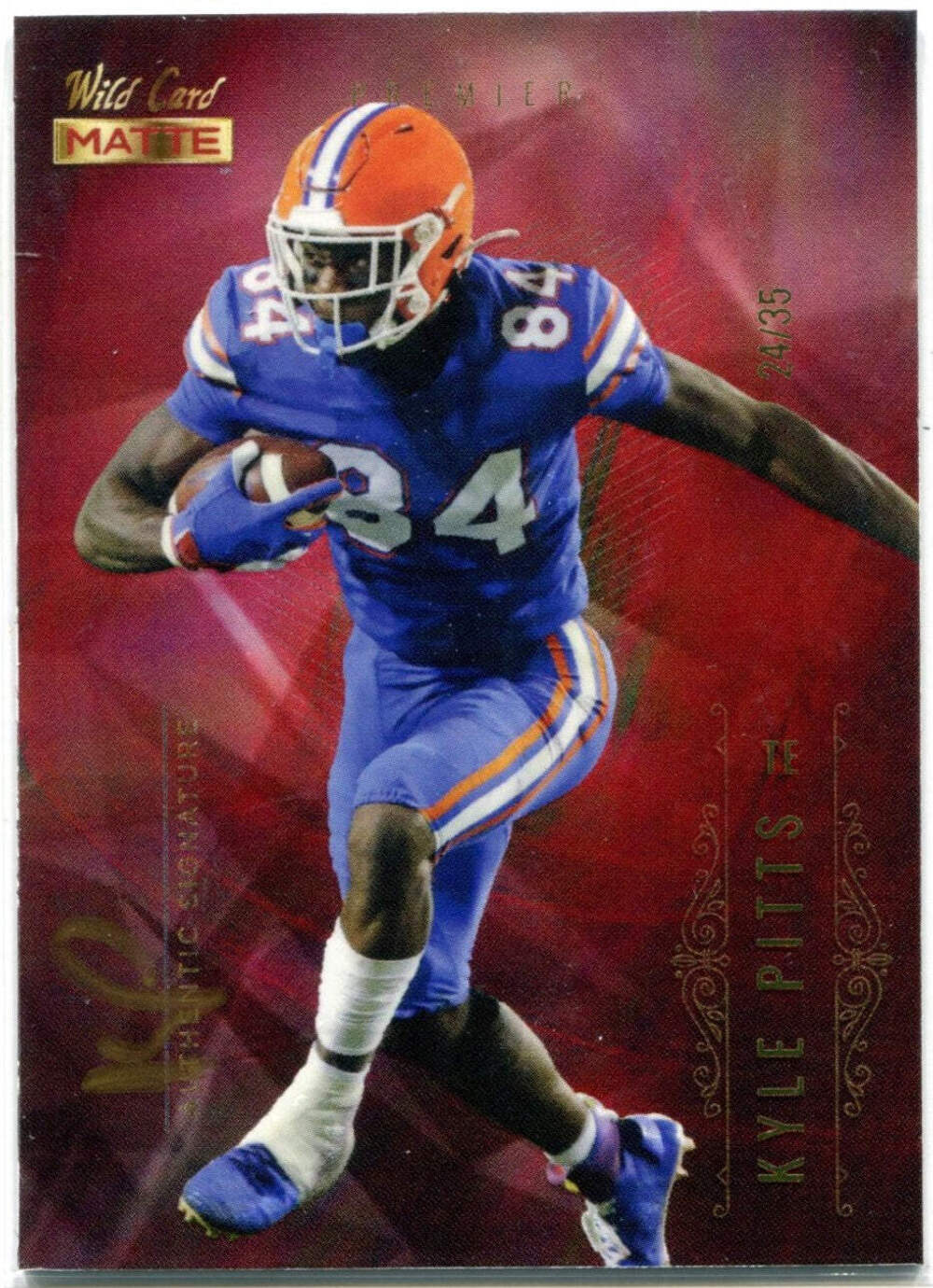 Kyle Pitts Autographed 2021 Wild Card Matte Premier Rookie Card #Mbc-11