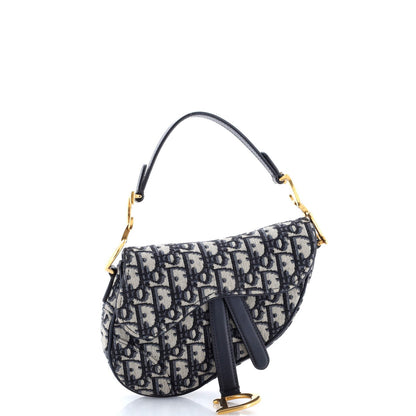 Christian Dior Saddle Handbag Oblique Canvas Mini