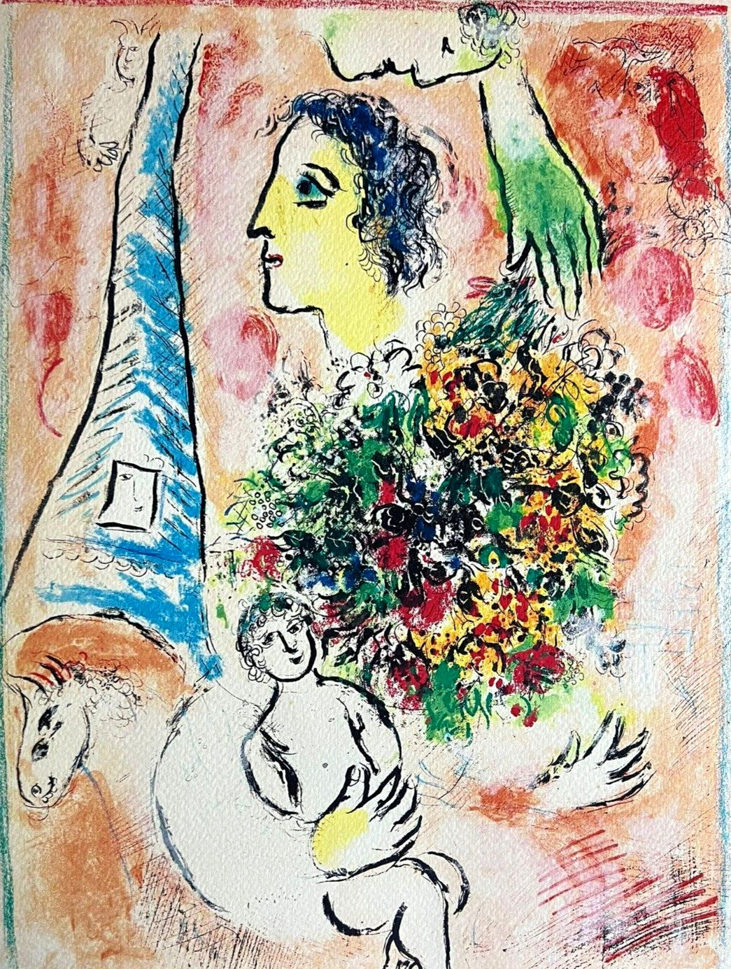 Marc Chagall Lithograph Coa Signed Op Numbered
