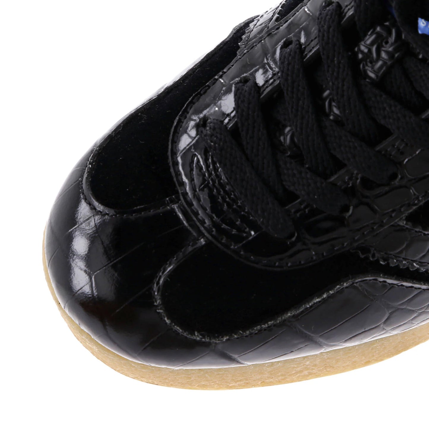 Gucci X Adidas Women'S Gazelle Wedge Sneakers Velvet And Crocodile Embossed