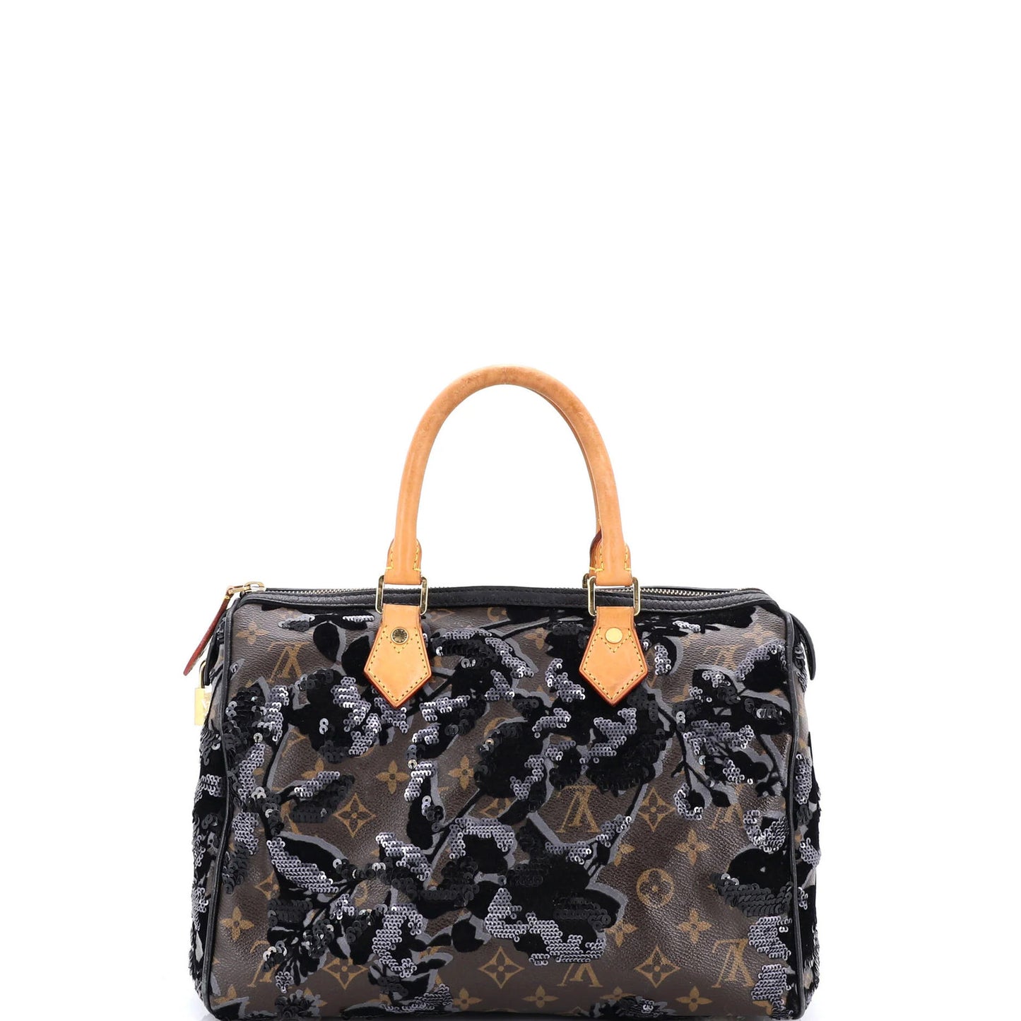 Louis Vuitton Speedy 30 Fleur de Jais Monogram Canvas Handbag